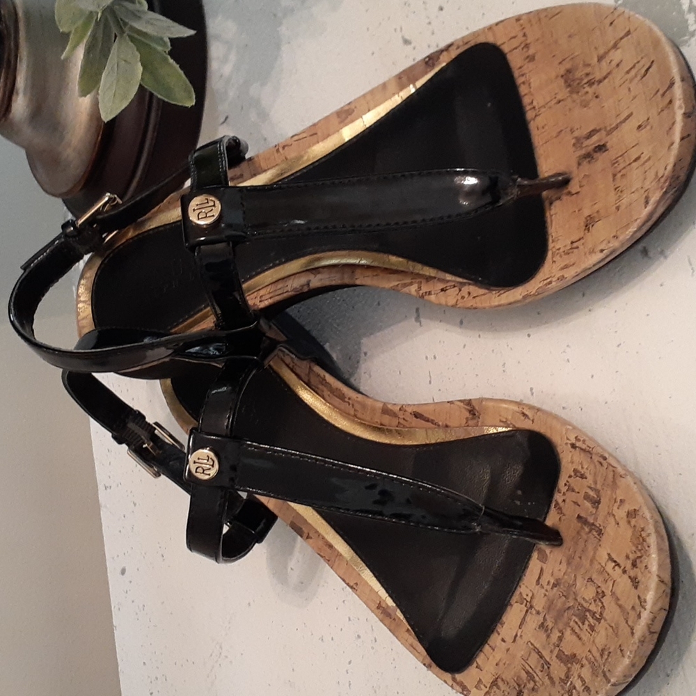 Ralph Lauren - Black Thong Sandals